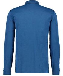RAGMAN Polo Langarmshirt Blau