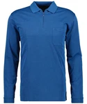RAGMAN Polo Langarmshirt Blau