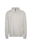 Trigema Sweatshirt Troyer Grau/Hellgrau/Braun
