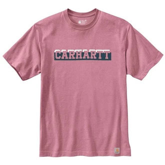 Carhartt Relaxed Fit Heavyweight Logo Graphic T-Shirt Rosa/Dunkelrot Carhartt Relaxed Fit Heavyweight Logo Graphic T-Shirt Rosa/Dunkelrot