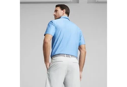 PUMA Poloshirt PUMA x PTC JACQUARD POLO Hellblau/Blau