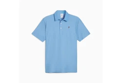 PUMA Poloshirt PUMA x PTC JACQUARD POLO Hellblau/Blau
