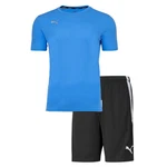 PUMA T-Shirt Herren Finisher Set - Teamliga Training Shorts Hellblau/Blau
