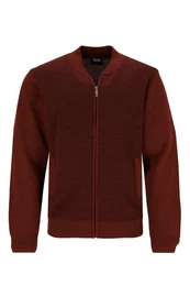 Strickjacke H Strickjacke Made in ItalyBlouson, Zweitonwaffel bordeaux