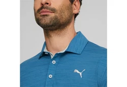 PUMA Poloshirt Cloudspun Haystack Blau/Hellblau