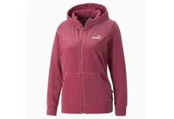 PUMA Sweater ESS Velour Full-Zip Hood Rosa