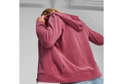PUMA Sweater ESS Velour Full-Zip Hood Rosa