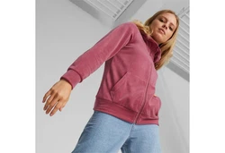 PUMA Sweater ESS Velour Full-Zip Hood Rosa