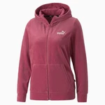 PUMA Sweater ESS Velour Full-Zip Hood Rosa
