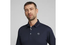 PUMA Poloshirt Pure Solid Polo Dunkelblau/Blau