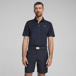 PUMA Poloshirt Pure Solid Polo Dunkelblau/Blau