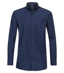 Redmond Langarmhemd Comfort Fit Freizeithemd Dunkelblau