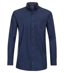 Redmond Langarmhemd Comfort Fit Freizeithemd Dunkelblau