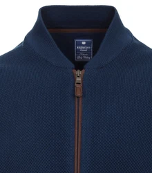 Redmond Strickjacke Uni Dunkelblau/Blau/Hellblau