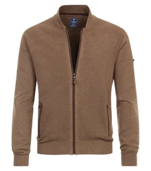 Redmond Strickjacke Uni Khaki/Braun/Grau