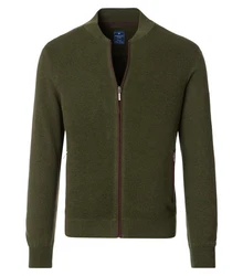 Redmond Strickjacke Uni Dunkelgrün