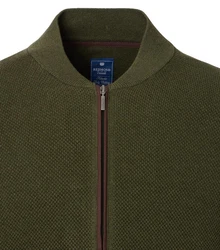 Redmond Strickjacke Uni Dunkelgrün