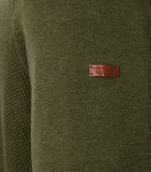 Redmond Strickjacke Uni Dunkelgrün
