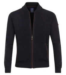 Redmond Strickjacke Uni Dunkelblau/Schwarz/Hellblau