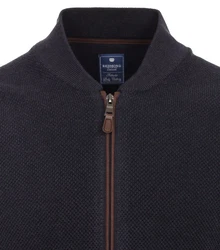 Redmond Strickjacke Uni Dunkelblau/Schwarz/Hellblau