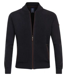 Redmond Strickjacke Uni Dunkelblau/Schwarz/Hellblau