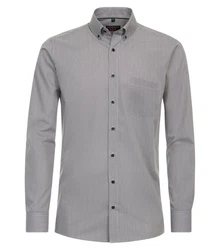 Redmond Langarmhemd Button-Down-Kragen Grau/Hellgrau/Dunkelgrau