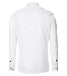 Redmond Businesshemd Slim Fit Weiß/Creme/Dunkelblau