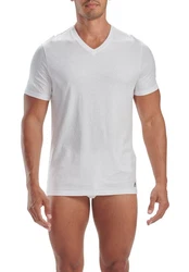 adidas Performance Poloshirt V-Neck T-Shirt (2PK) Weiß/Creme/Beige/Hellgrau/Dunkelblau