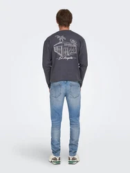 ONLY & SONS Slim-fit-Jeans Herren (7901) ONSLOOM SLIM LBD 8263 AZG DNM NOOS
