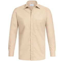 GREIFF Langarmhemd Corporate Hemd BASIC Herren Regular Fit OEKO TEX Beige (35/36)