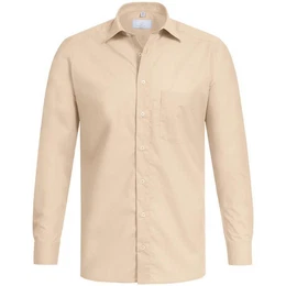 Langarmhemd Corporate Hemd BASIC Herren Regular Fit OEKO TEX Beige 35/36