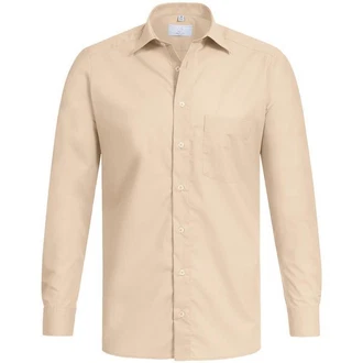 GREIFF Langarmhemd Corporate Hemd BASIC Herren Regular Fit OEKO TEX Beige (35/36) GREIFF Langarmhemd Corporate Hemd BASIC Herren Regular Fit OEKO TEX Beige (35/36)