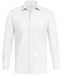 GREIFF Langarmhemd Corporate Hemd BASIC Herren Regular Fit OEKO TEX Weiß (47/48)