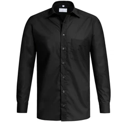 GREIFF Langarmhemd Corporate Hemd BASIC Herren Regular Fit OEKO TEX Schwarz (35/36)