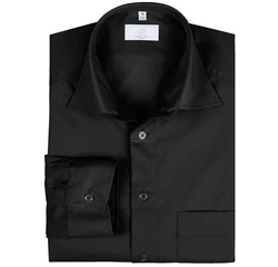 GREIFF Langarmhemd Corporate Hemd BASIC Herren Regular Fit OEKO TEX Schwarz (35/36)