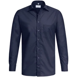 GREIFF Langarmhemd Corporate Hemd BASIC Herren Regular Fit OEKO TEX Marine
