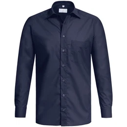 Langarmhemd Corporate Hemd BASIC Herren Regular Fit OEKO TEX Marine 39/40