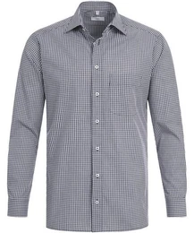 Langarmhemd Corporate Hemd BASIC Herren Regular Fit OEKO TEX Schwarz 39/40