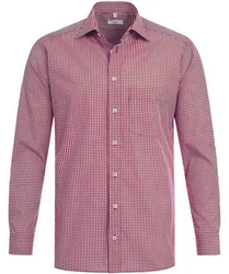 GREIFF Langarmhemd Corporate Hemd BASIC Herren Rot kariert (37/38)