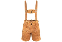PAULGOS Trachtenhose Herren Lederhose Kurz mit Trägern (HK5) HK5