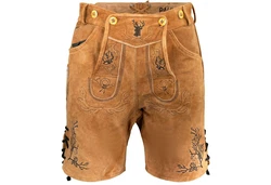 PAULGOS Trachtenhose Herren Lederhose mit Trägern (HK3) HK3