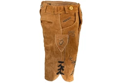 PAULGOS Trachtenhose Herren Lederhose Kurz mit Trägern (HK4) HK4