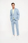ZUITABLE Anzughose Hellblau/Blau
