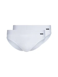 Skiny Slip Herren Brasil Basic Retro (2-St) Weiß/Creme