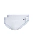 Skiny Slip Herren Brasil Basic Retro (2-St) Weiß/Creme
