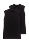 Schiesser Unterhemd 2er Pack Essentials Schwarz/Dunkelgrau