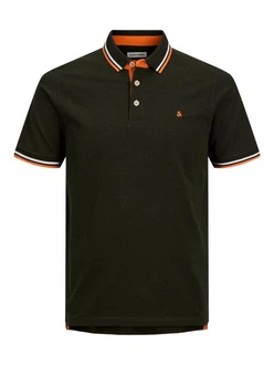 Jack & Jones Plus Poloshirt Paulos Dunkelgrün/Grün