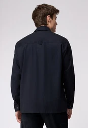 Roy Robson Langarmhemd Overshirt Dunkelblau