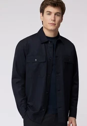 Roy Robson Langarmhemd Overshirt Dunkelblau