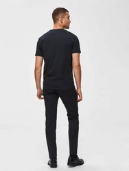 SELECTED HOMME T-Shirt NEW PIMA Dunkelblau/Schwarz